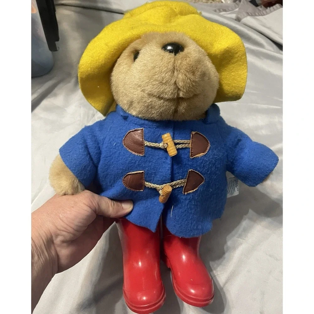 Vintage Paddington Bear Plush 1975 Eden Toys Red Rain Boots